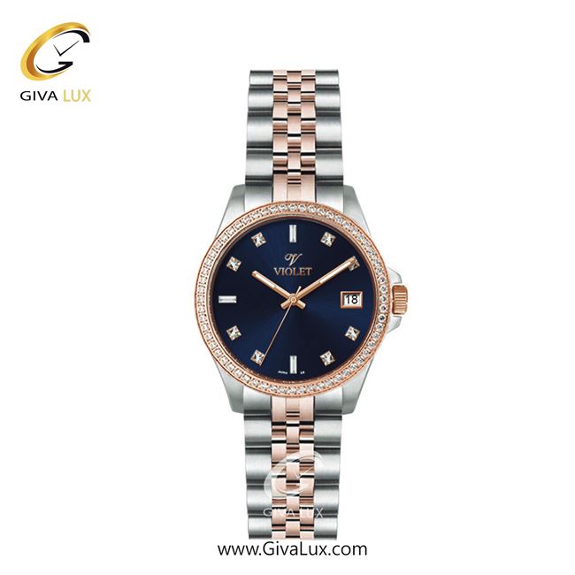 ساعت مچی اورجینال زنانه ویولت VIOLET نقره ای-رزگلد | رزگلد-نقره ای| سرمه ای| کد رفرنس 0560/2 | 0574/2